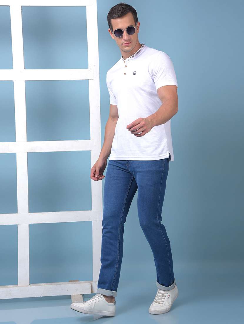 men washed low rise full length slim fit jeans - 21975643 -  Standard Image - 4