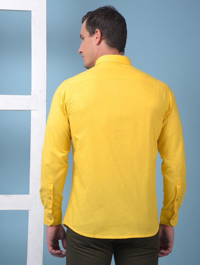 men solid long sleeve slim fit casual shirt - 21975657 - Standard Image - 4