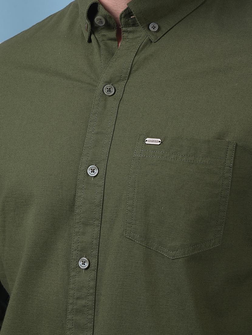 men solid long sleeve slim fit casual shirt - 21975658 - Standard Image - 6