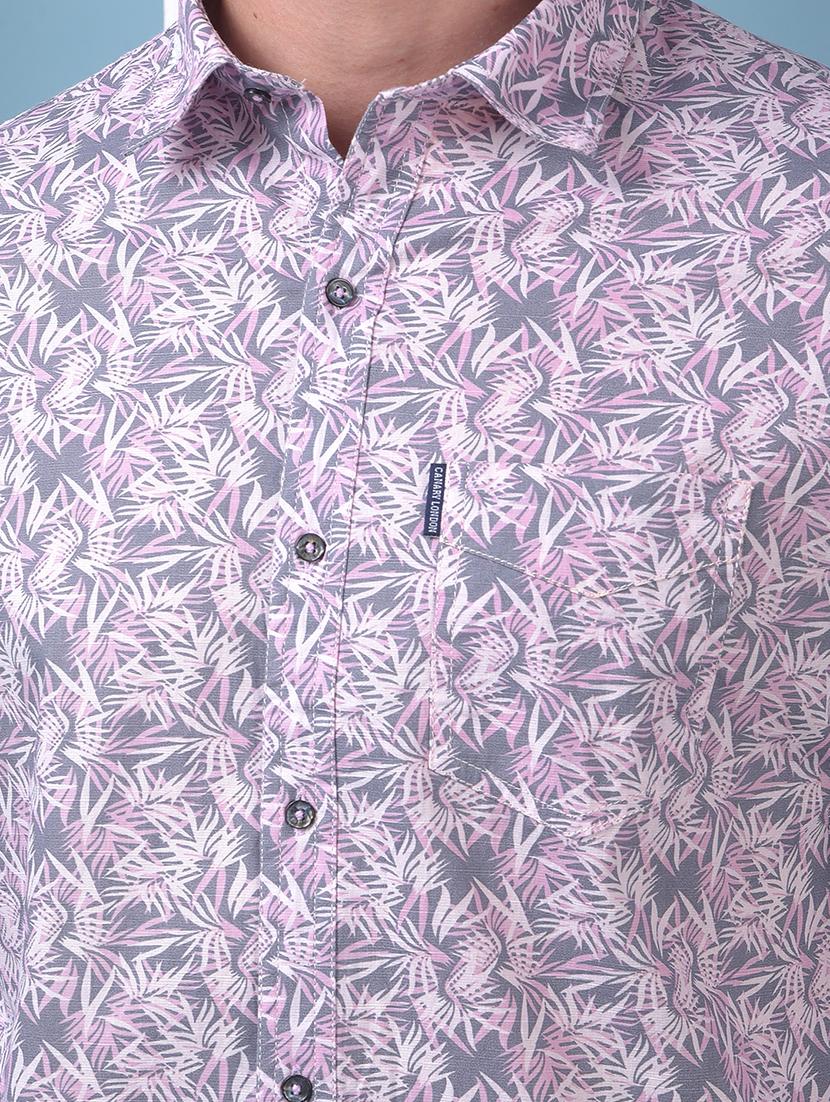 men printed long sleeve slim fit casual shirt - 21975659 - Standard Image - 6