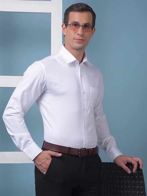 men solid long sleeve slim fit formal shirt - 21975664 -  Standard Image - 0