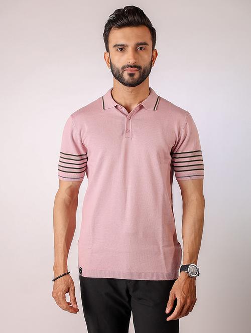 men striped short sleeve regular fit polo t-shirt - 21975722 - Standard Image - 0