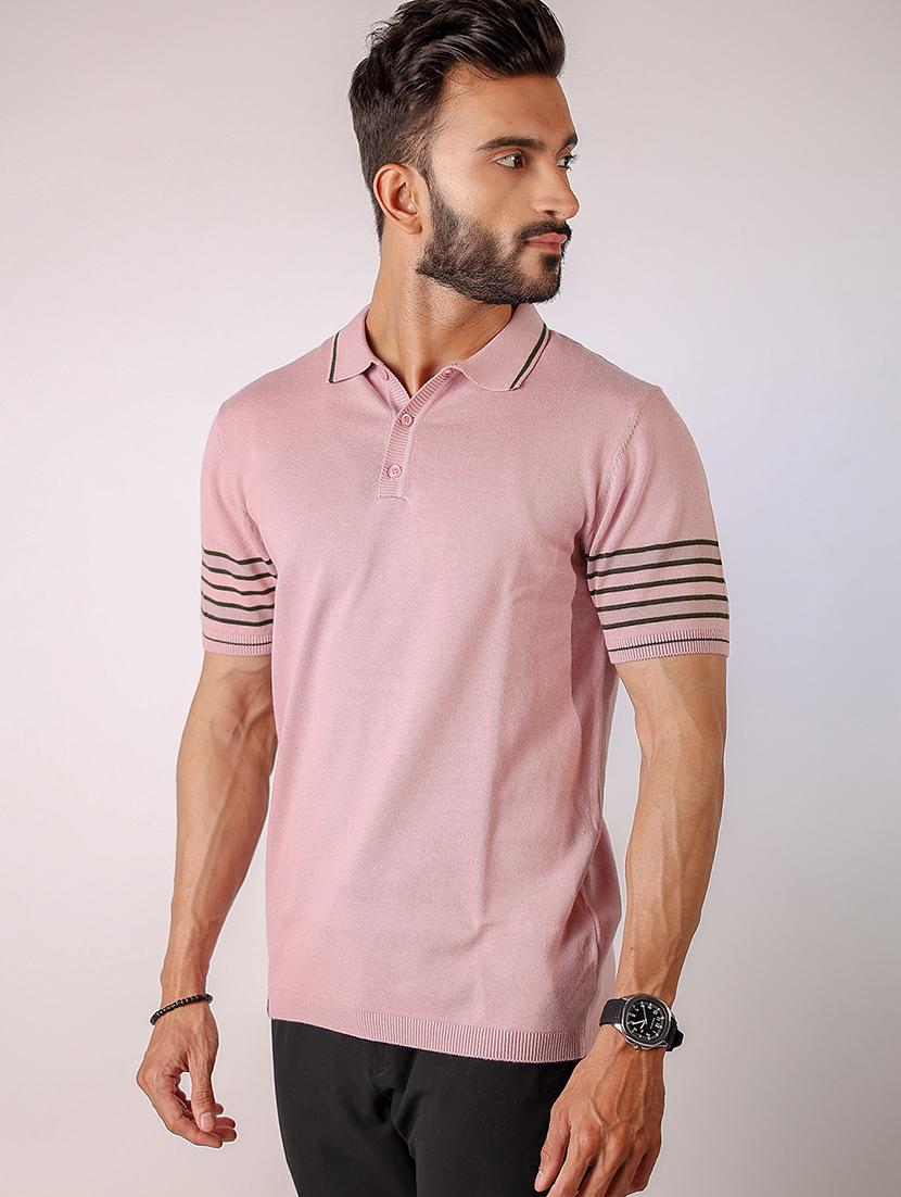 men striped short sleeve regular fit polo t-shirt - 21975722 - Standard Image - 1