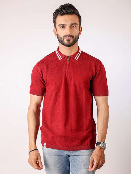 men self design short sleeve regular fit polo t-shirt - 21975723 -  Standard Image - 0