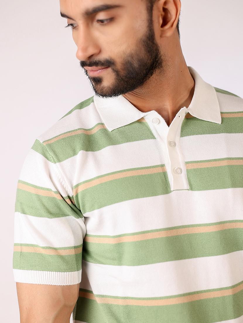 men striped short sleeve regular fit polo t-shirt - 21975729 - Standard Image - 4