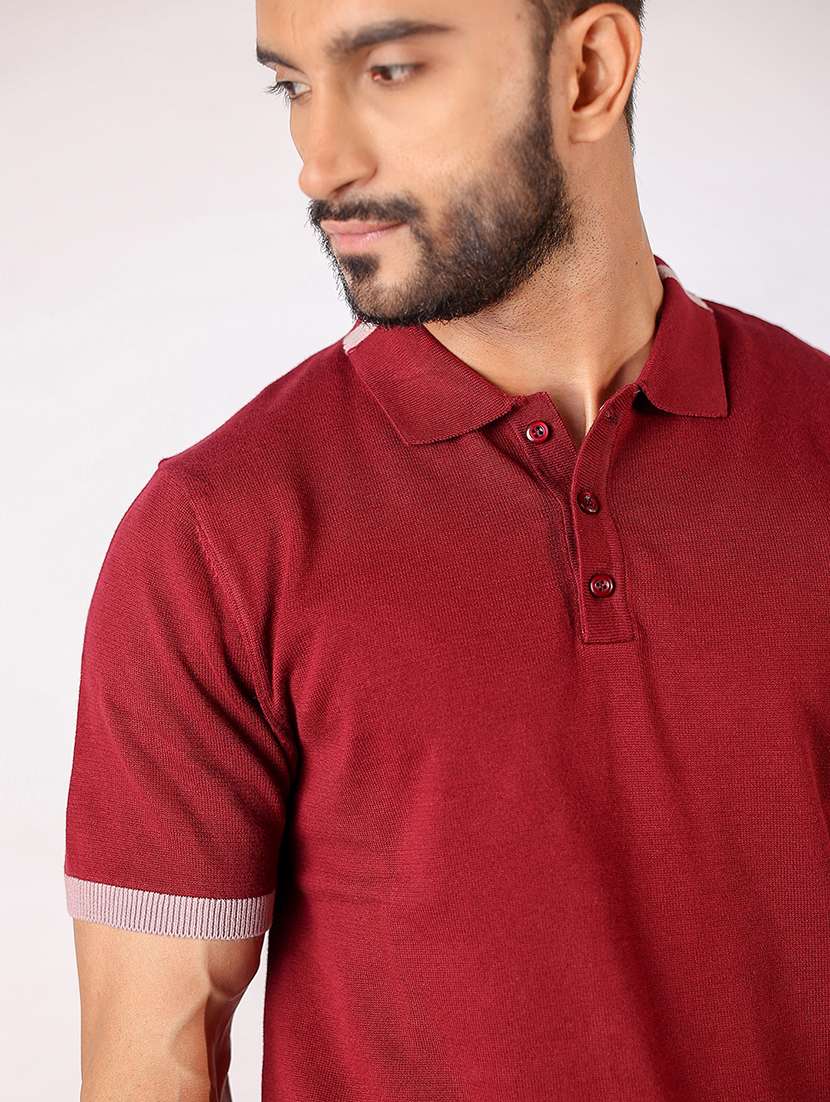men solid short sleeve regular fit polo t-shirt - 21975740 -  Standard Image - 4