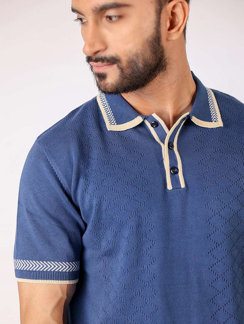 men self design short sleeve regular fit polo t-shirt - 21975744 -  Standard Image - 4