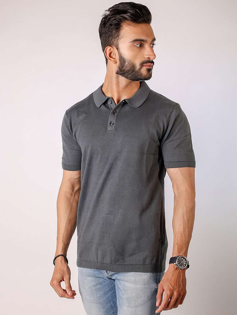 men solid short sleeve regular fit polo t-shirt - 21975748 -  Standard Image - 1