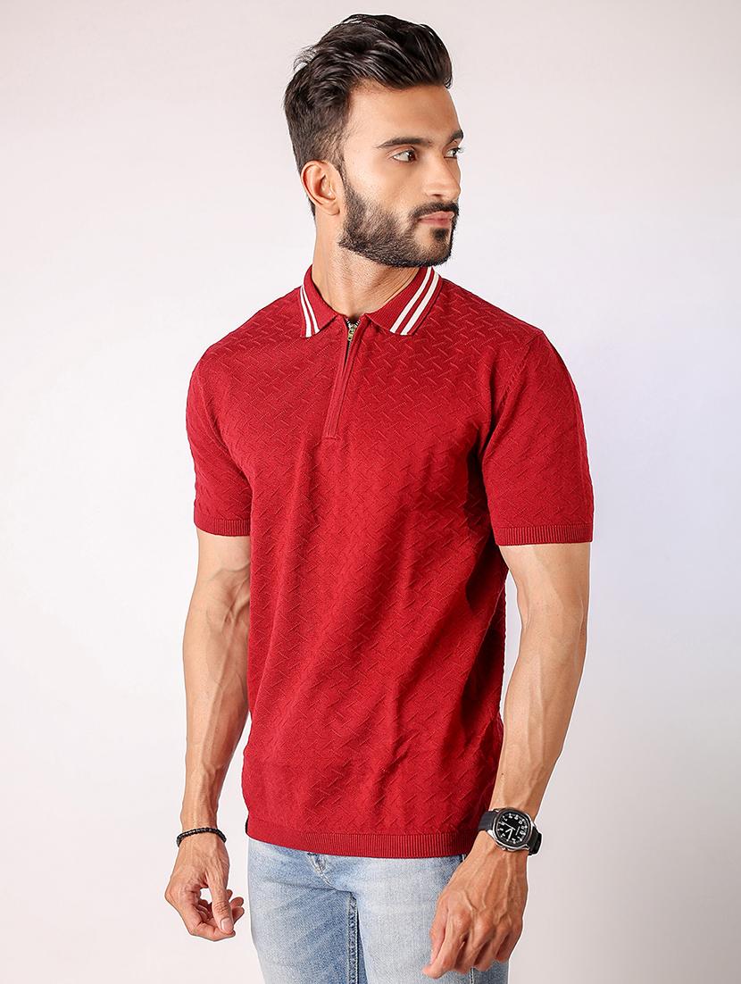men self design short sleeve regular fit polo t-shirt - 21975752 - Standard Image - 1