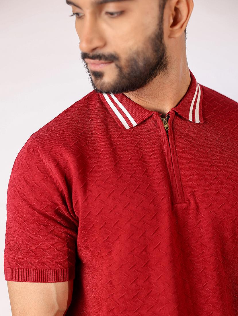 men self design short sleeve regular fit polo t-shirt - 21975752 - Standard Image - 4