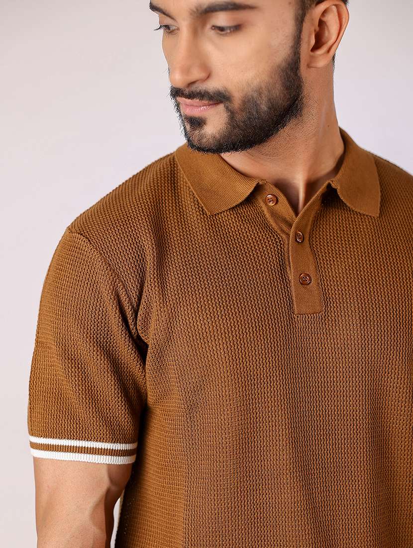 men solid short sleeve regular fit polo t-shirt - 21975756 - Standard Image - 4
