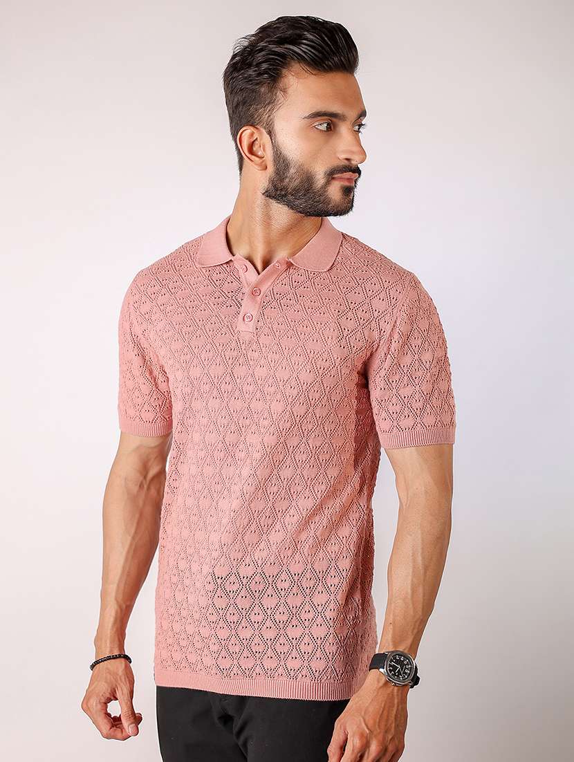 men self design short sleeve regular fit polo t-shirt - 21975763 -  Standard Image - 1