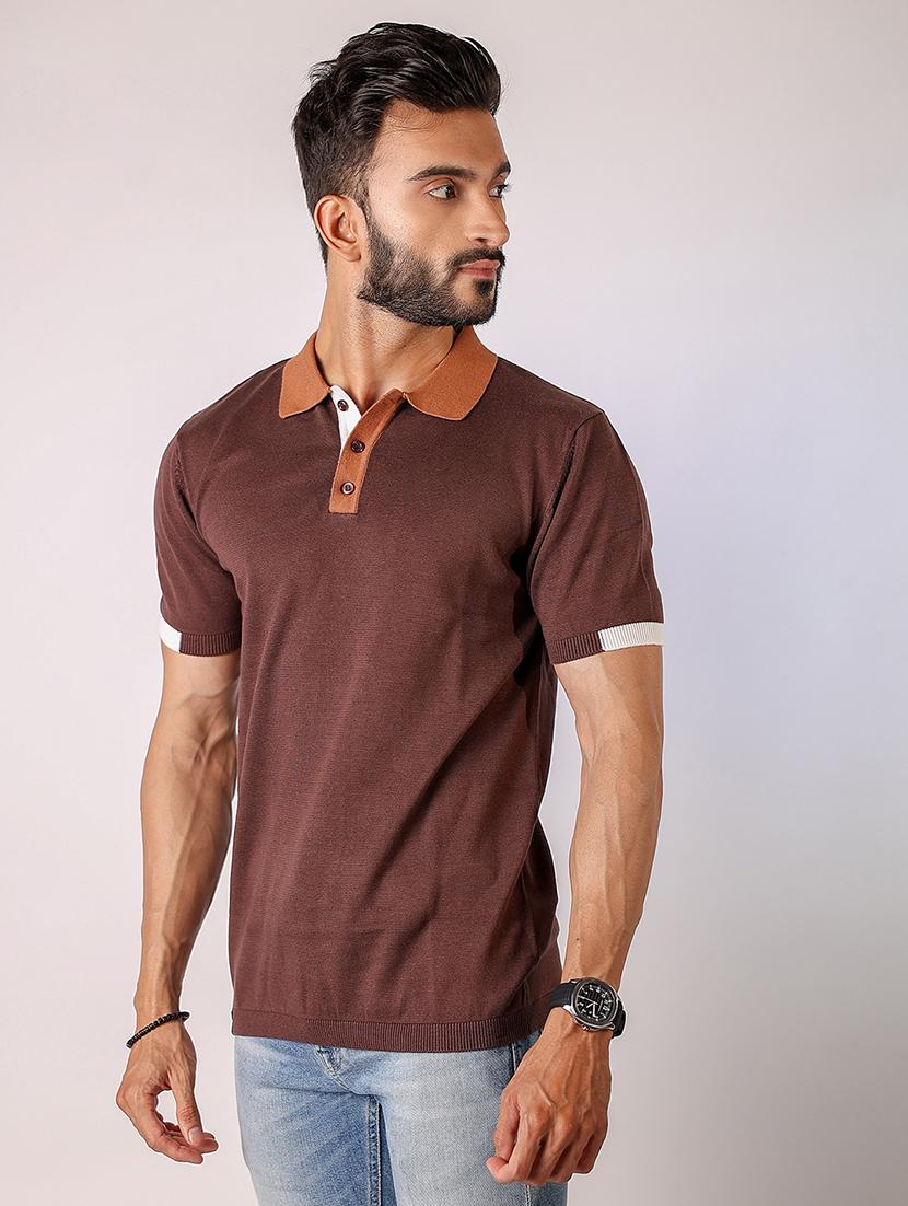 men solid short sleeve regular fit polo t-shirt - 21975767 - Standard Image - 1