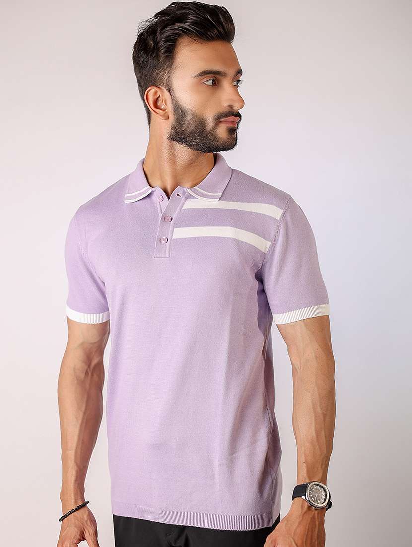 men striped short sleeve regular fit polo t-shirt - 21975771 -  Standard Image - 1