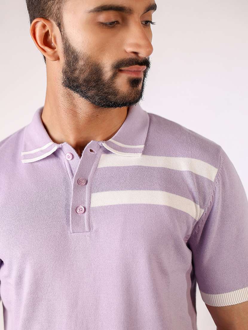 men striped short sleeve regular fit polo t-shirt - 21975771 -  Standard Image - 4