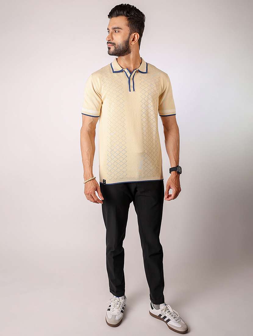 men self design short sleeve regular fit polo t-shirt - 21975772 -  Standard Image - 4