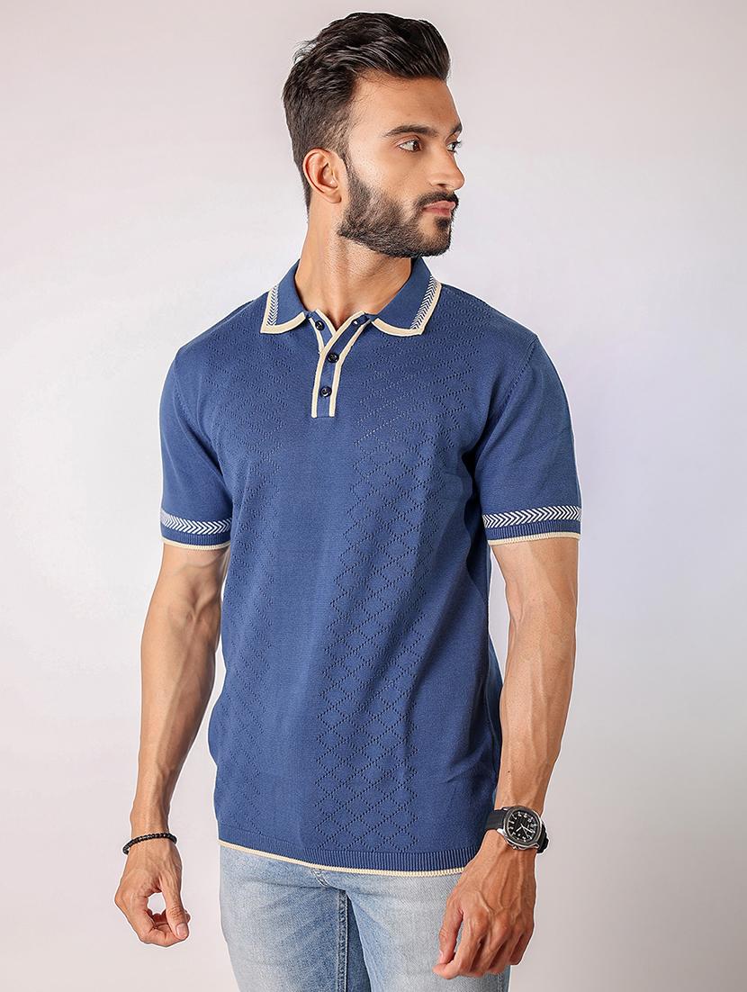 men self design short sleeve regular fit polo t-shirt - 21975773 -  Standard Image - 1