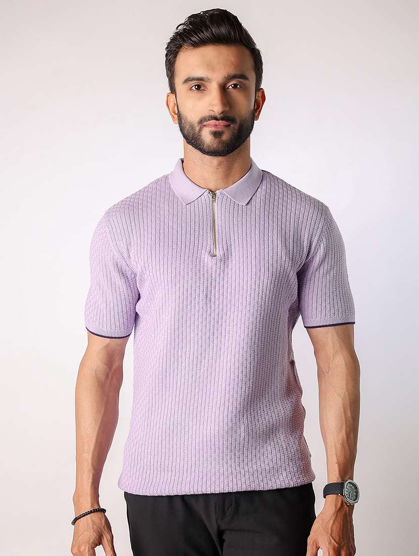 men self design short sleeve regular fit polo t-shirt