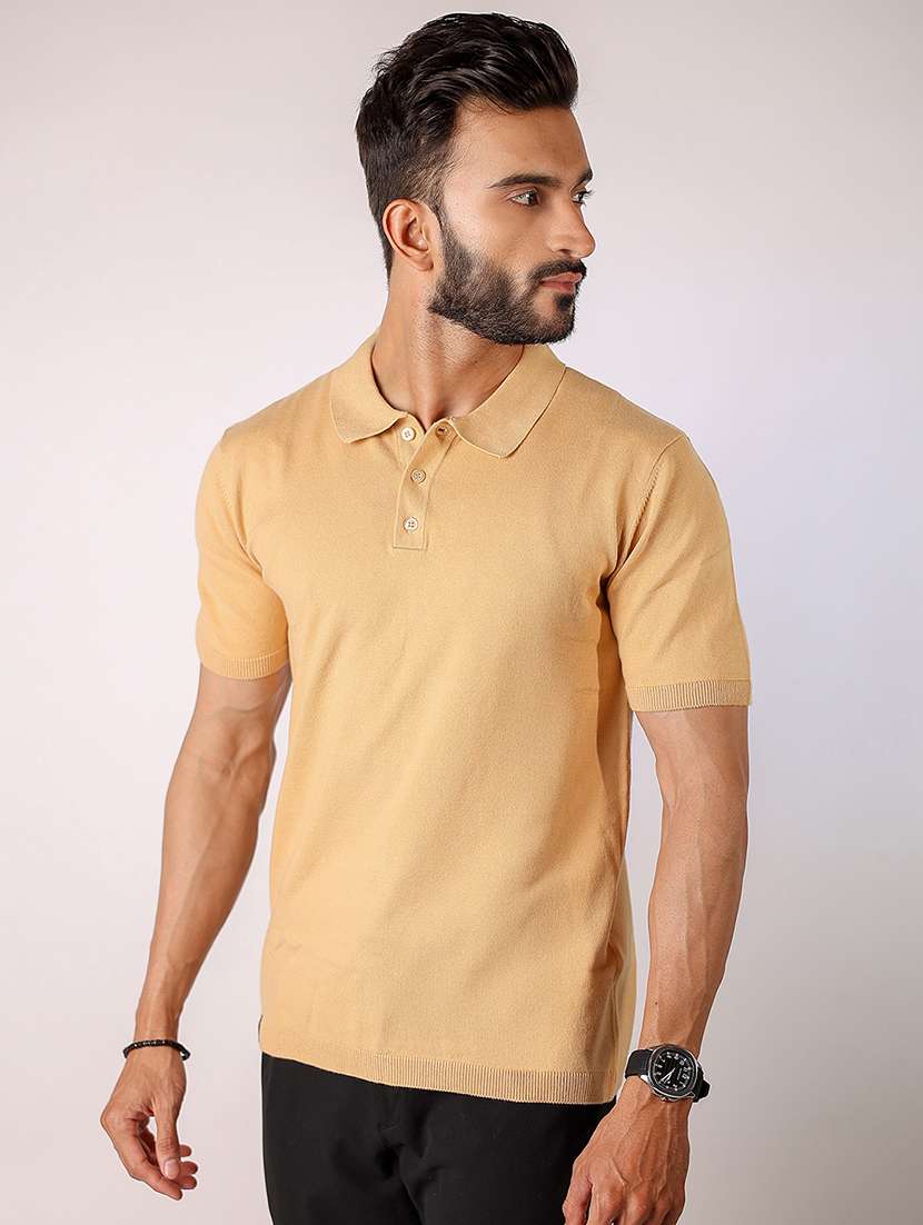 men solid short sleeve regular fit polo t-shirt - 21975776 -  Standard Image - 1