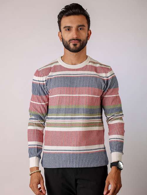 men striped long sleeve regular fit t- shirt - 21975779 -  Standard Image - 0