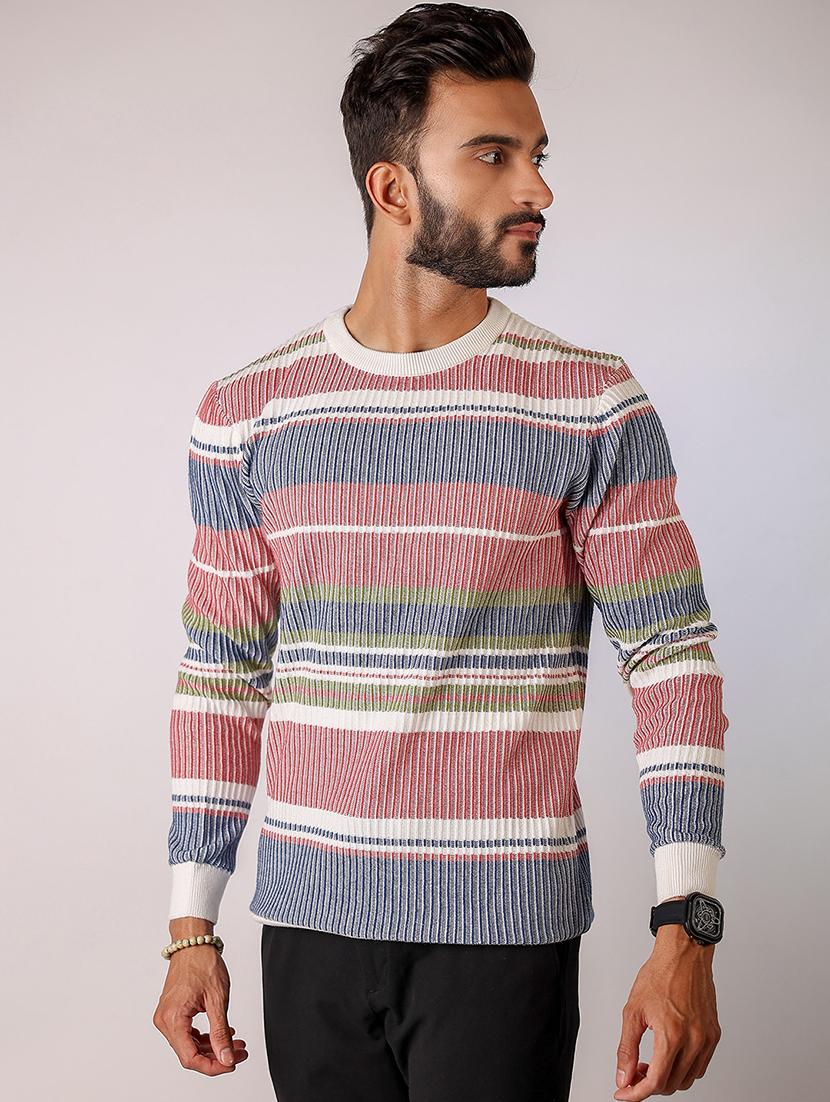 men striped long sleeve regular fit t- shirt - 21975779 - Standard Image - 1