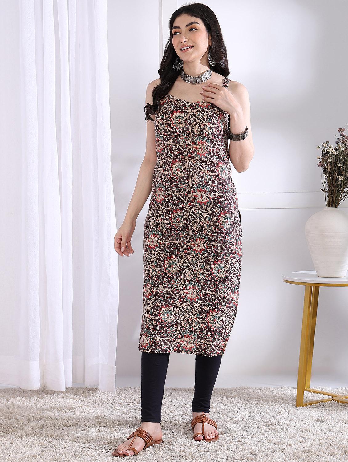 women printed sleeveless straight kurta - 21975789 - Standard Image - 4