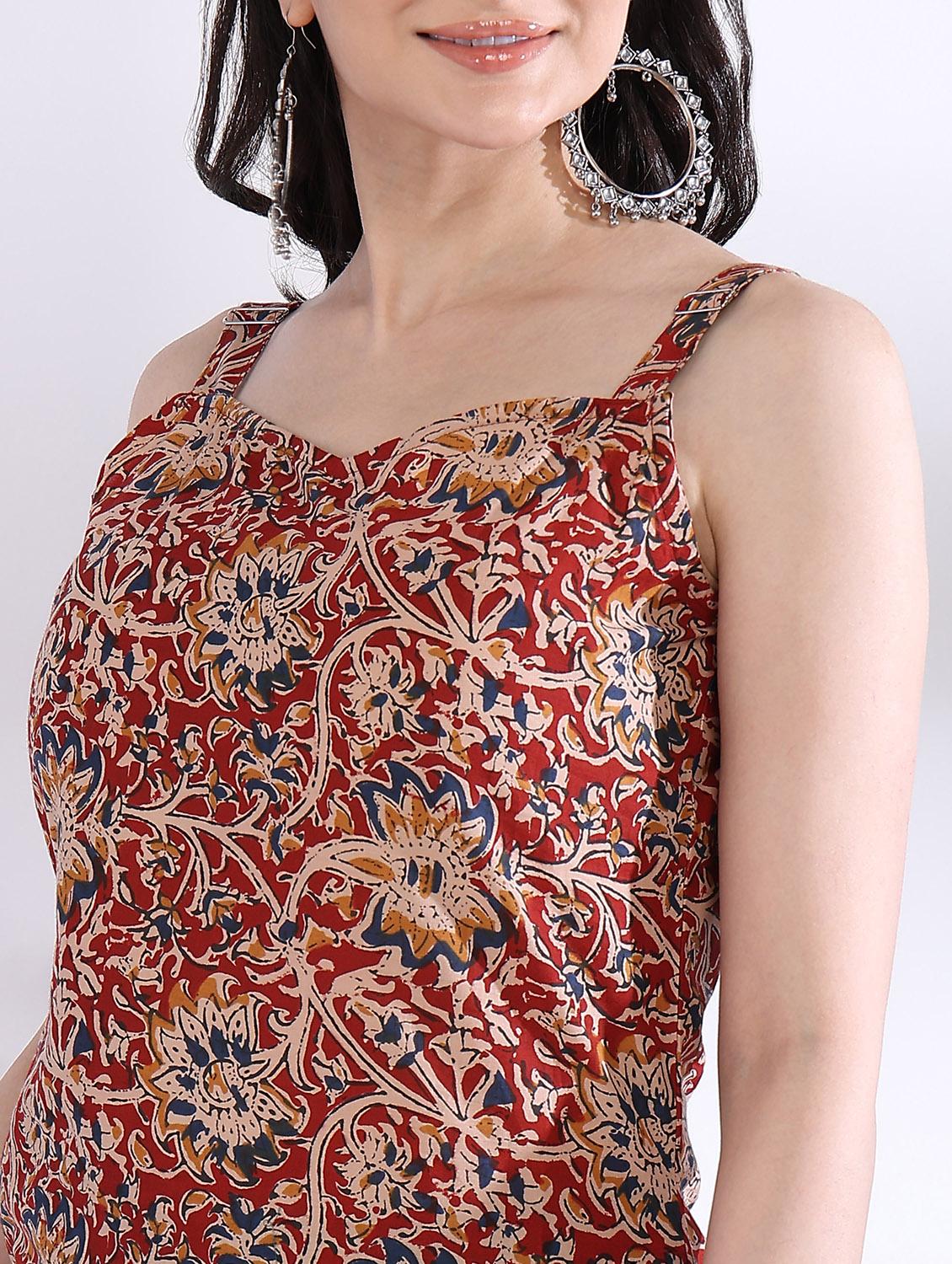 women printed sleeveless straight kurta - 21975790 - Standard Image - 6