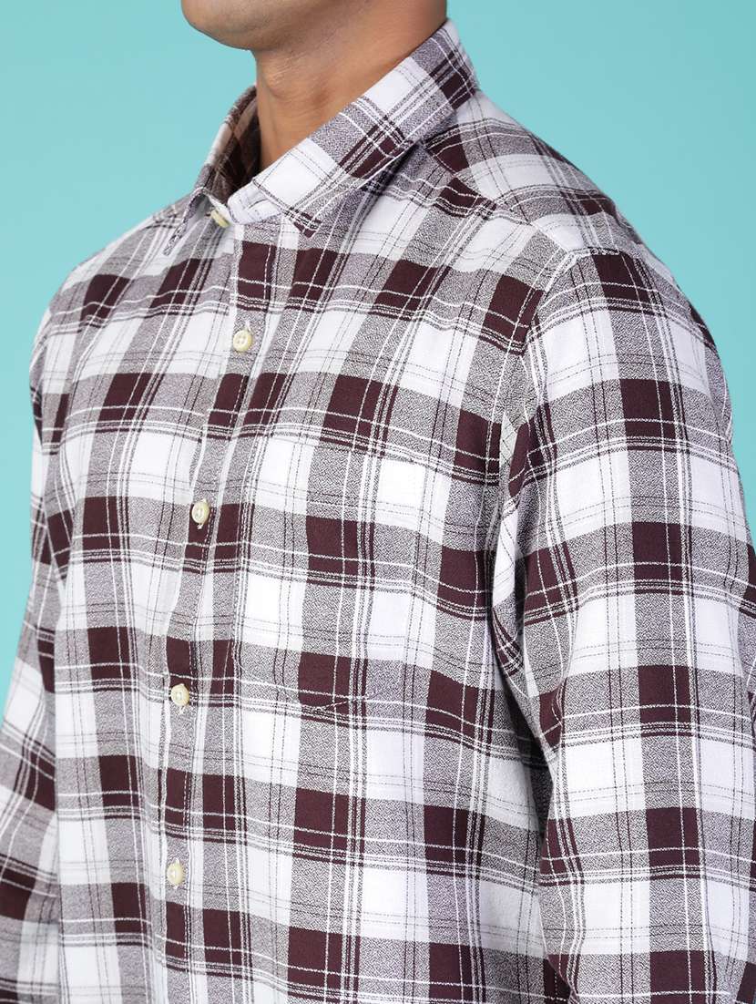 men checkered collared long sleeve casual shirt - 21975849 -  Standard Image - 4