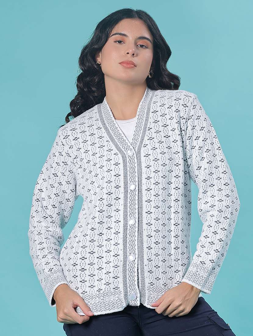 women self design long sleeve cardigan - 21975856 -  Standard Image - 1