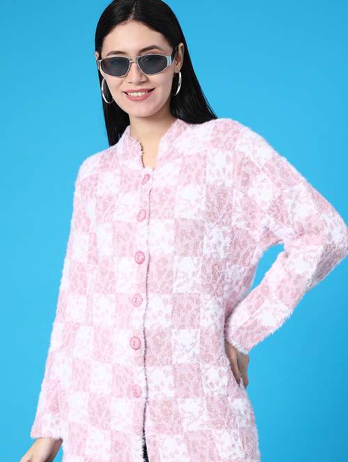 women self design long sleeve cardigan - 21975858 -  Standard Image - 0