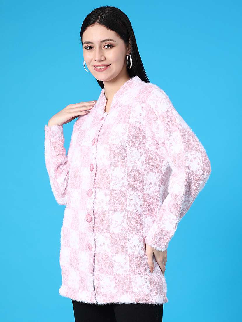women self design long sleeve cardigan - 21975858 -  Standard Image - 1