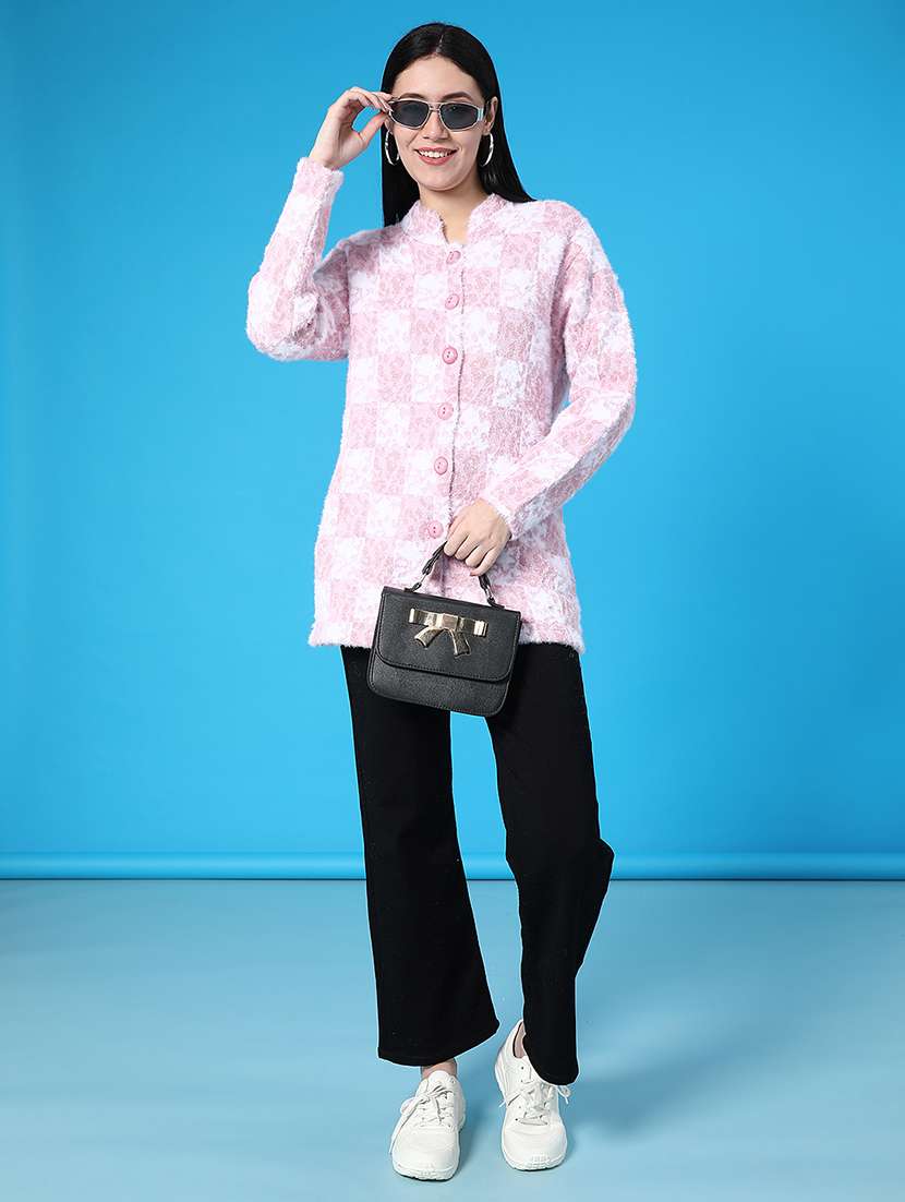 women self design long sleeve cardigan - 21975858 -  Standard Image - 4