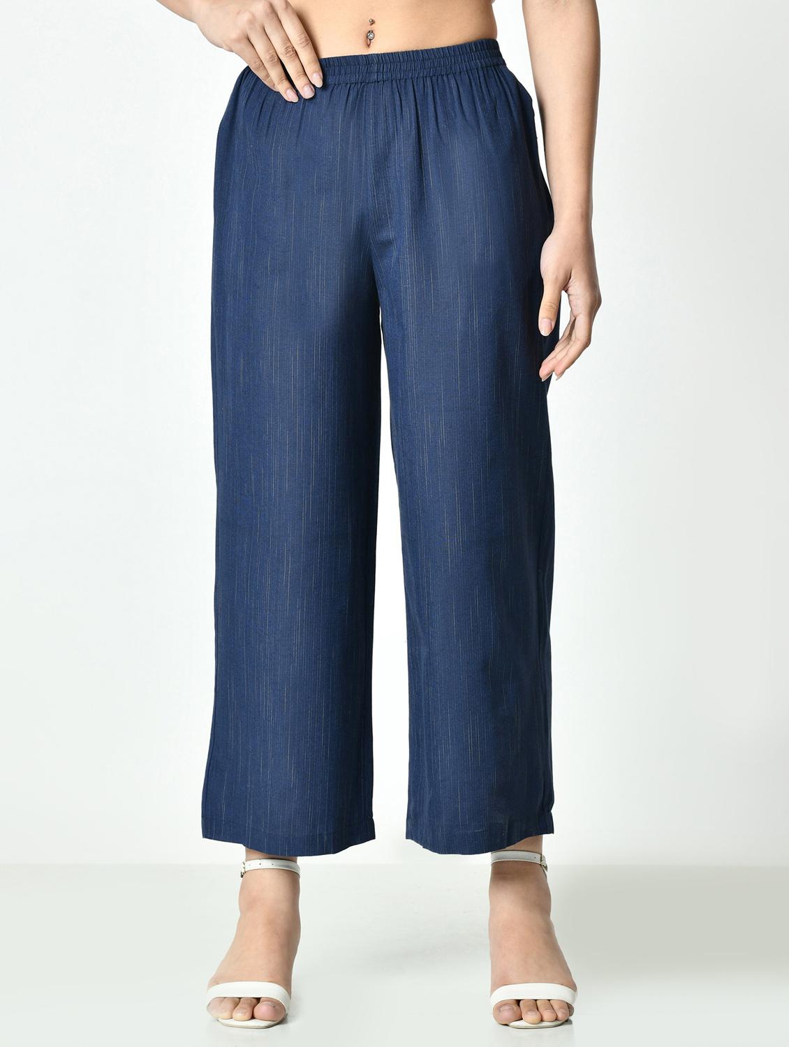 women self designed mid rise straight palazzo - 21976174 - Zoom Image - 0