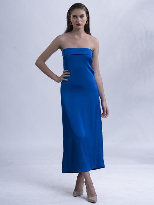 women solid sleeveless tube a-line dress - 21976229 -  Standard Image - 0