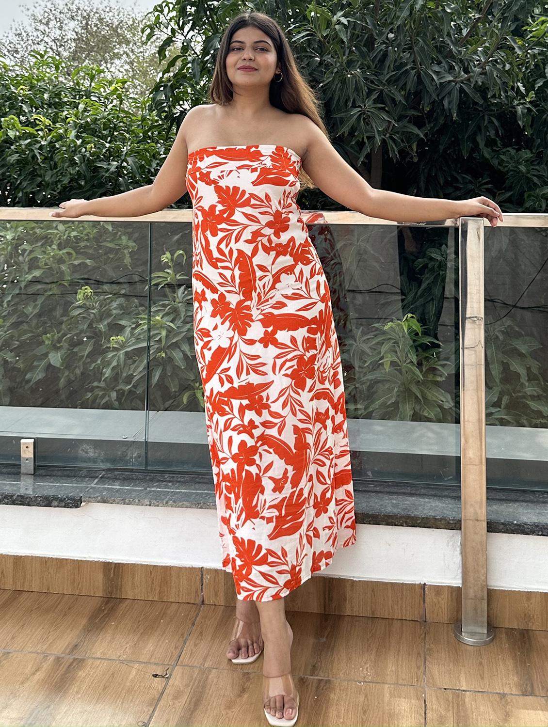 floral print sleeveless cotton maxi dress - 21976232 -  Standard Image - 1