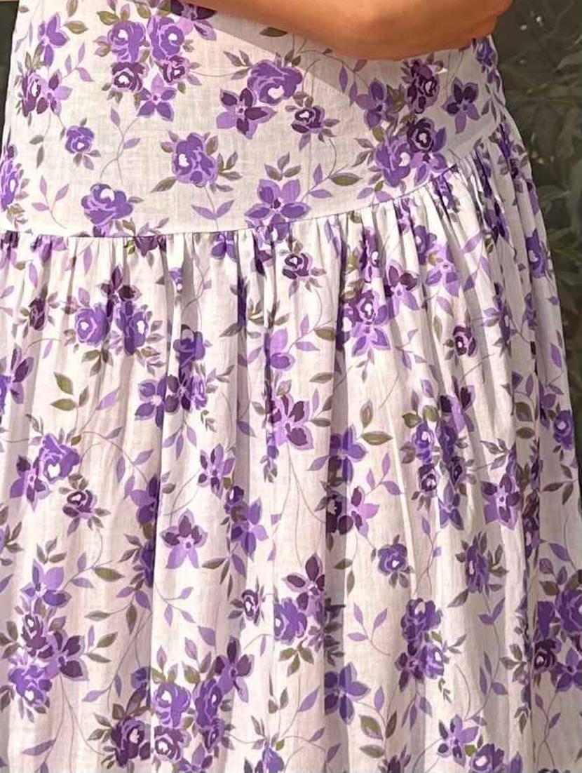 women floral print single shoulder tiered maxi dress - 21976252 - Standard Image - 4