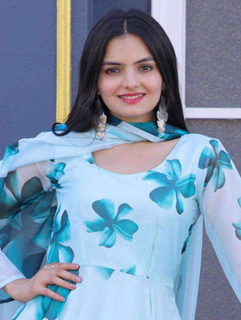 women floral printed long sleeve kurta dupatta set - 21976327 -  Standard Image - 1