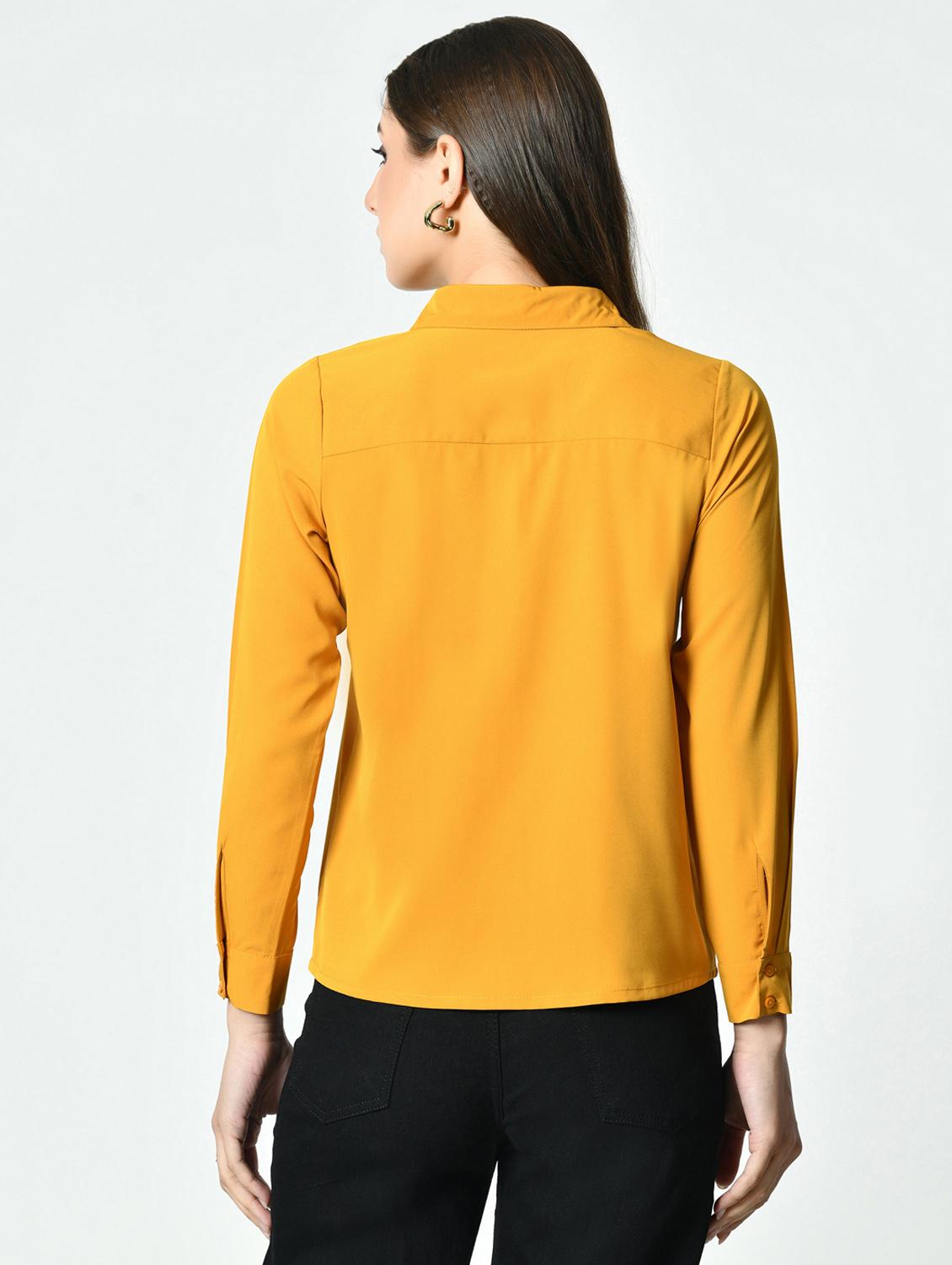 women yellow soldi long sleeve regular shirt - 21976375 - Standard Image - 4