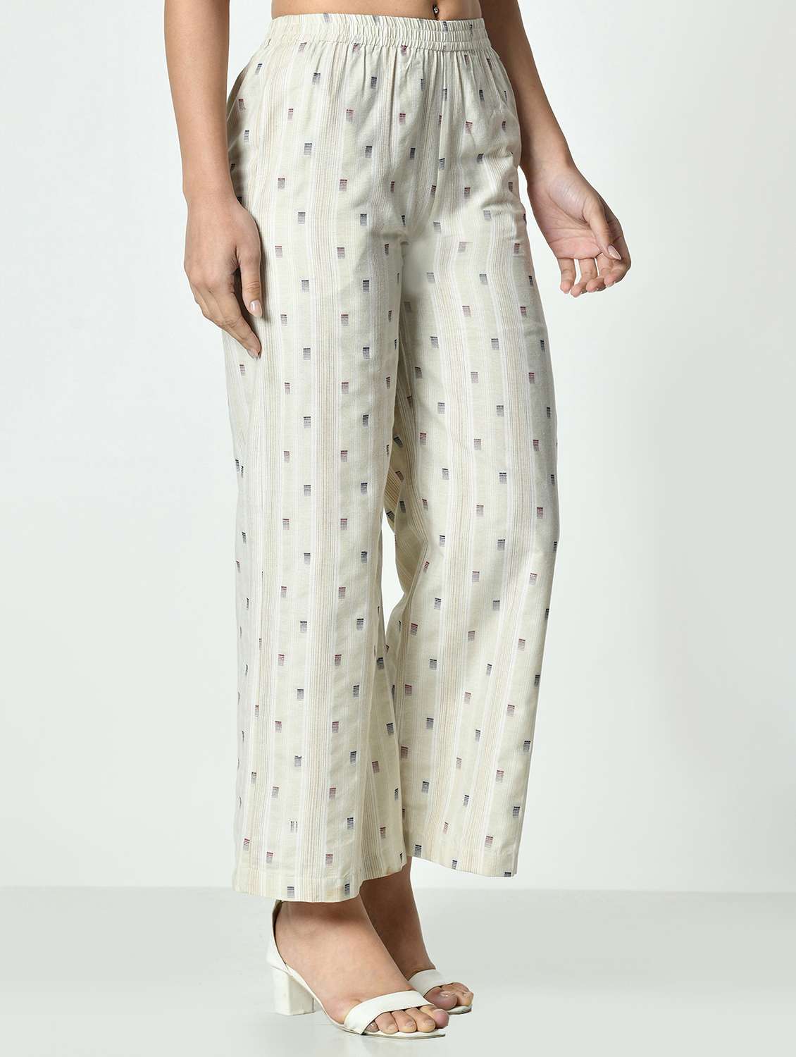 women printed mid rise straight palazzo - 21976386 - Standard Image - 6