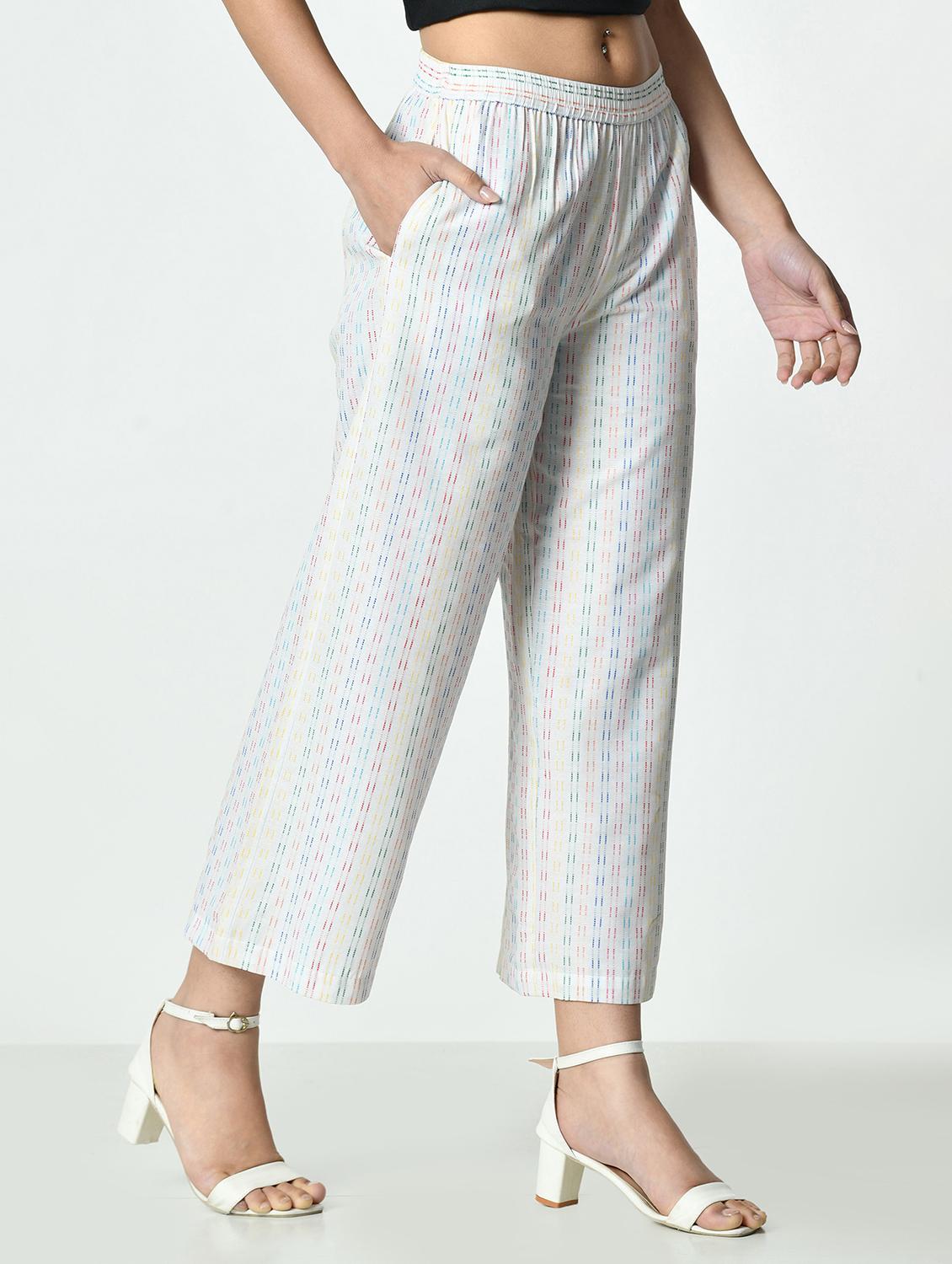 women self designed mid rise straight palazzo - 21976387 - Standard Image - 1
