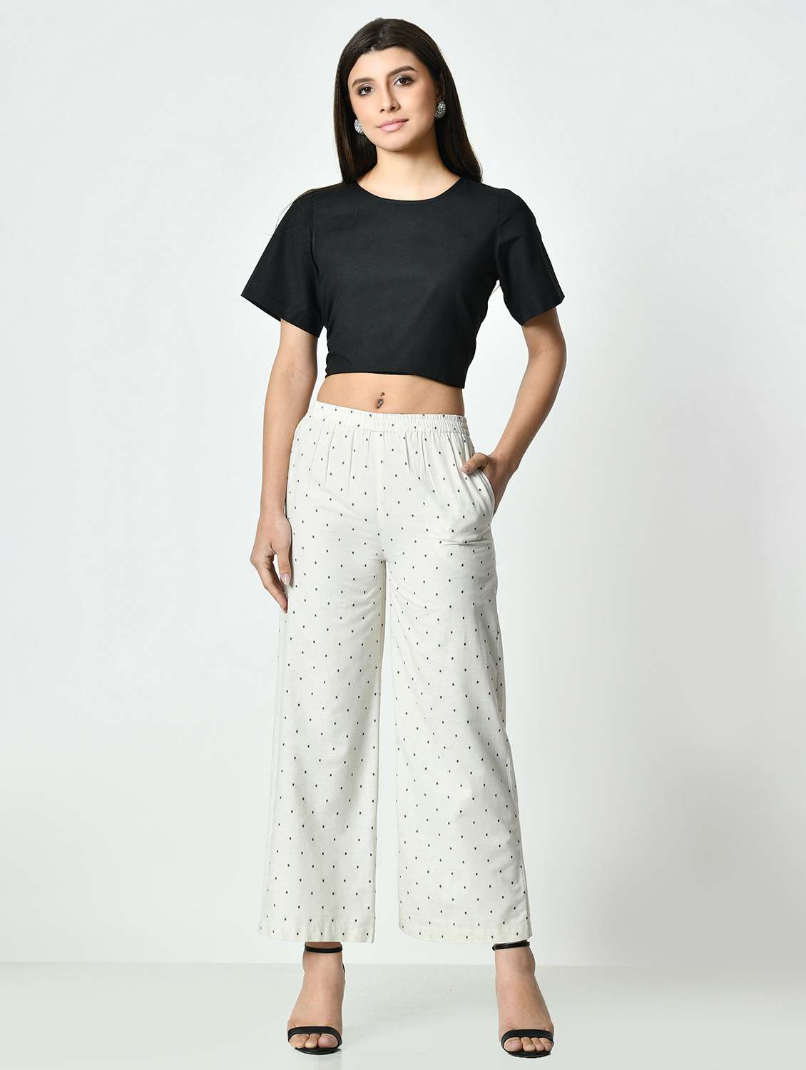 women printed mid rise straight palazzo - 21976388 - Standard Image - 1