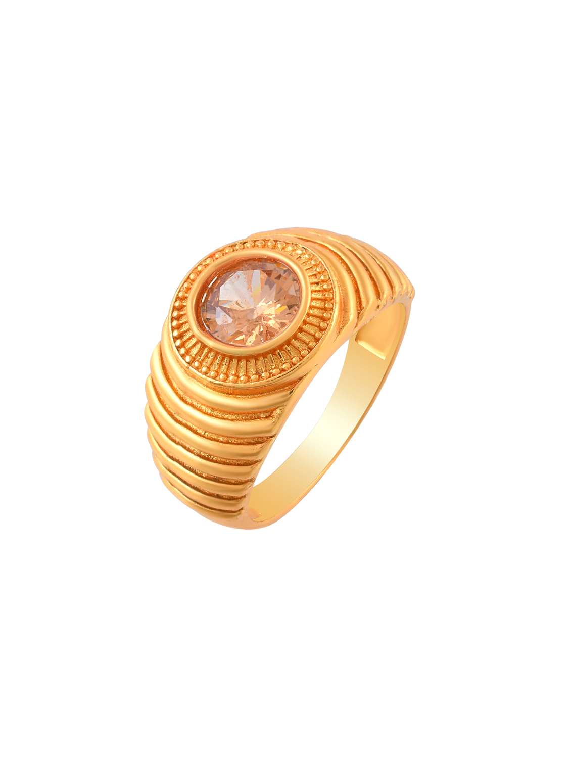 mne gold plated ring with stone - 21976544 -  Standard Image - 1