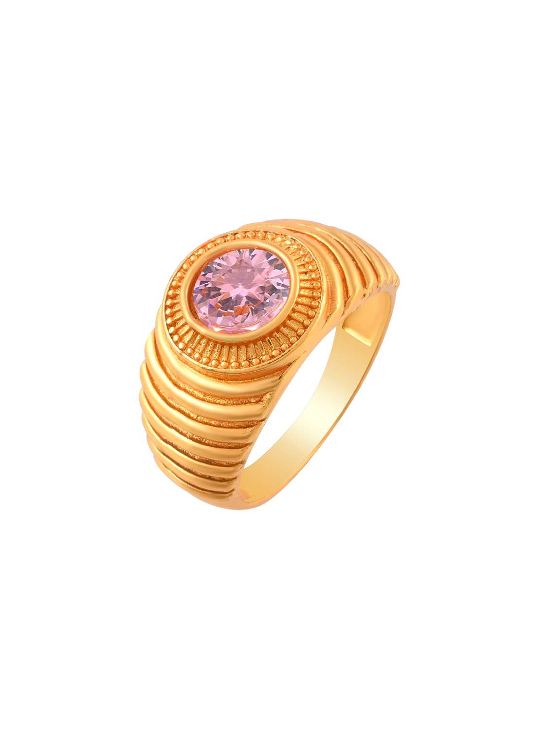 mne gold plated ring with stone - 21976546 -  Standard Image - 1