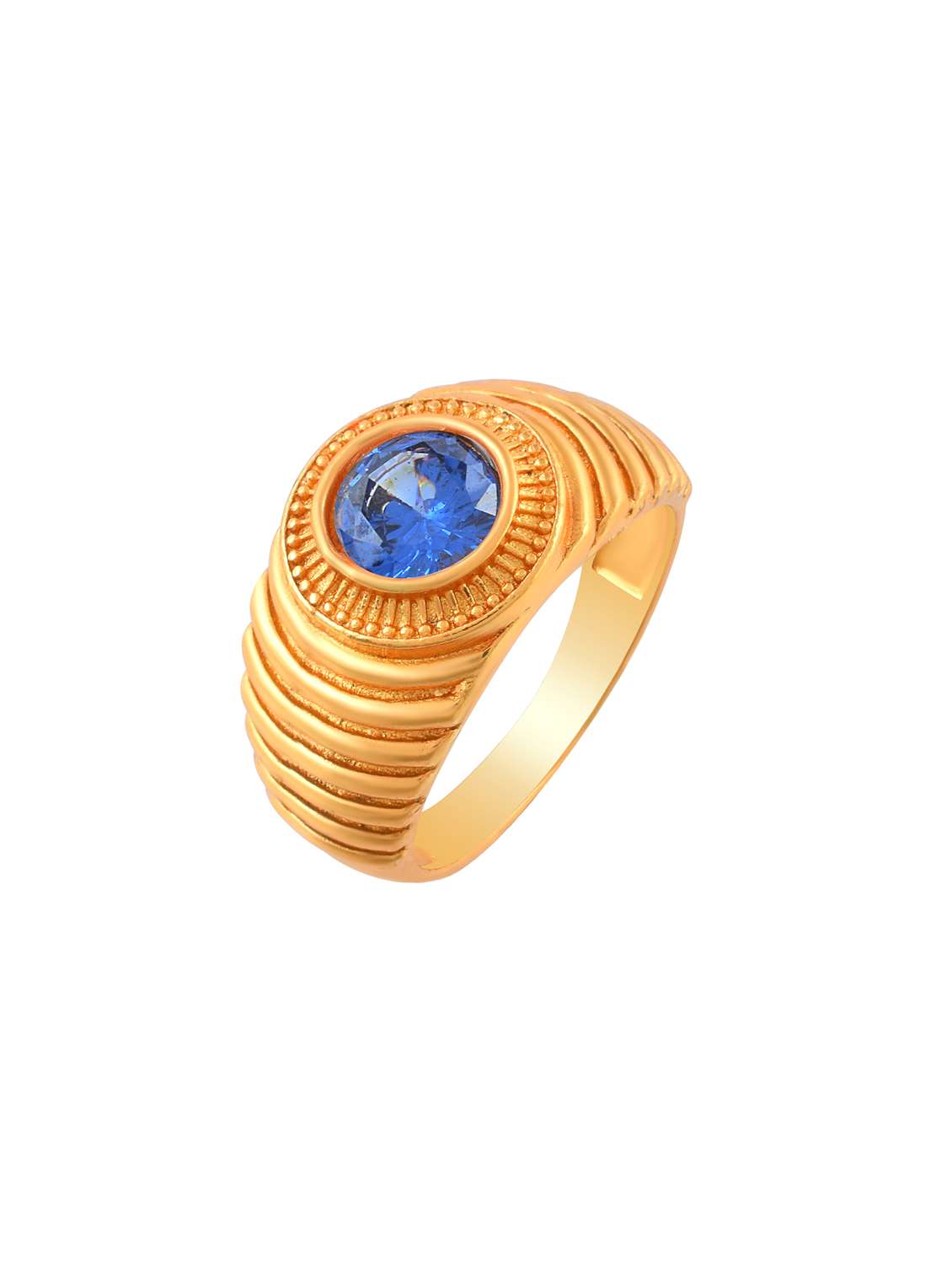 mne gold plated ring with stone - 21976547 -  Standard Image - 1