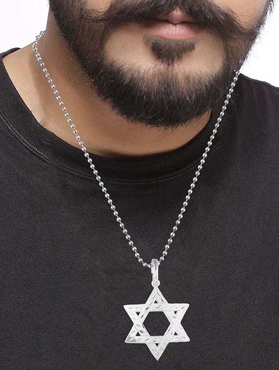 star silver pendant chain necklace - 21976580 -  Standard Image - 4