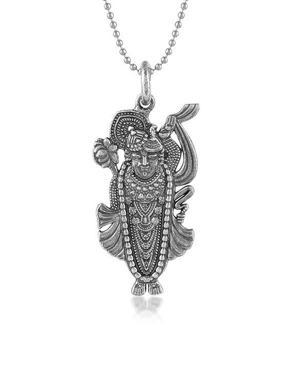 brass antique finish shrinath ji krishna pendant - 21976622 -  Standard Image - 1