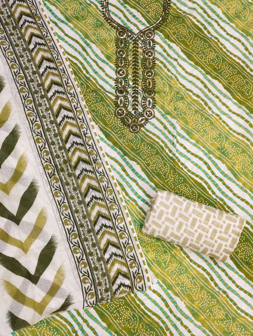 women printed embroidered unstitched suit set - 21976649 -  Standard Image - 1