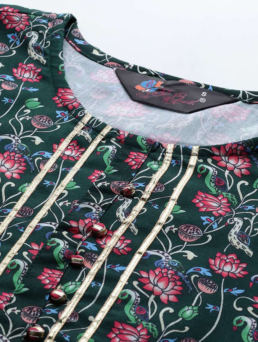 women three quarter sleeve kurta pant with dupatta set - 21976657 -  Standard Image - 4