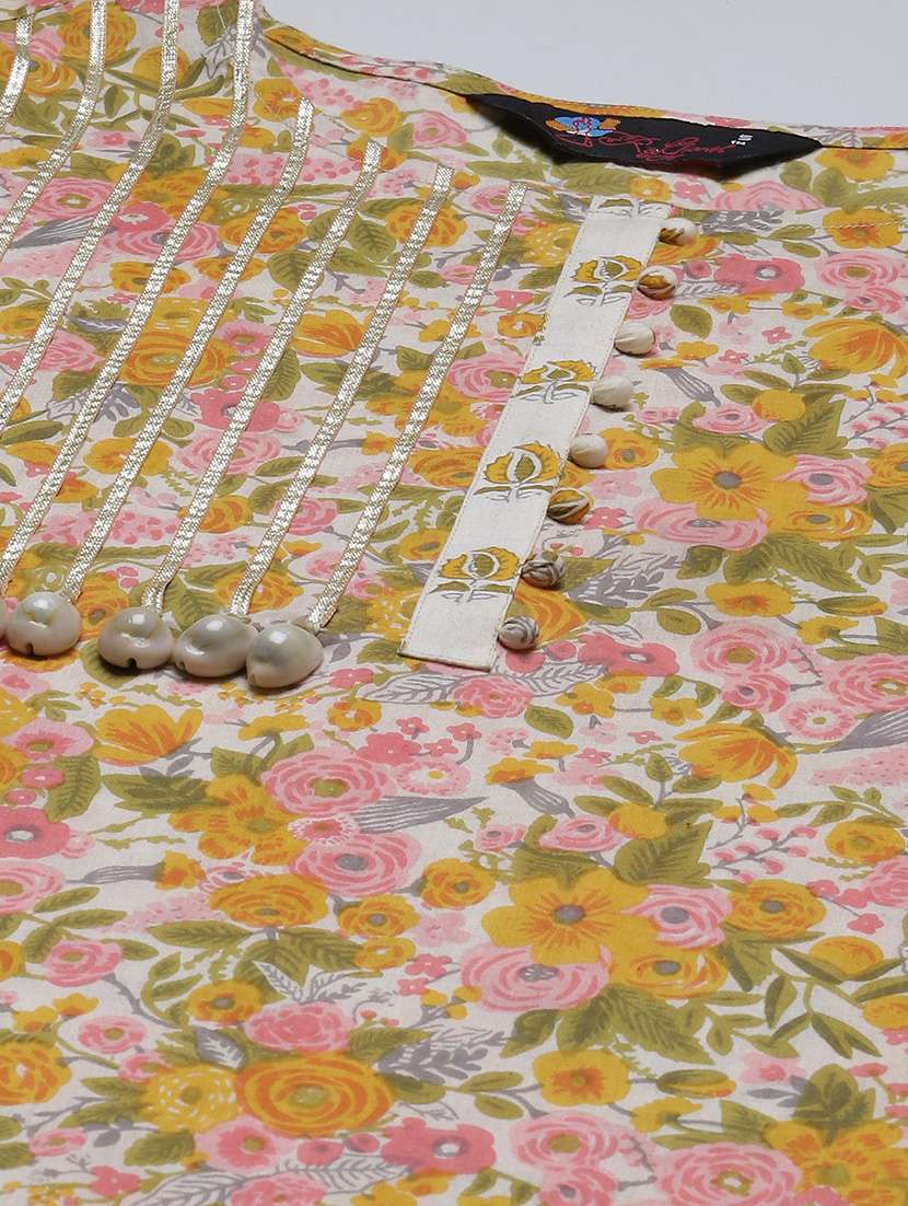 women three quarter sleeve kurta pant with dupatta set - 21976659 -  Standard Image - 4