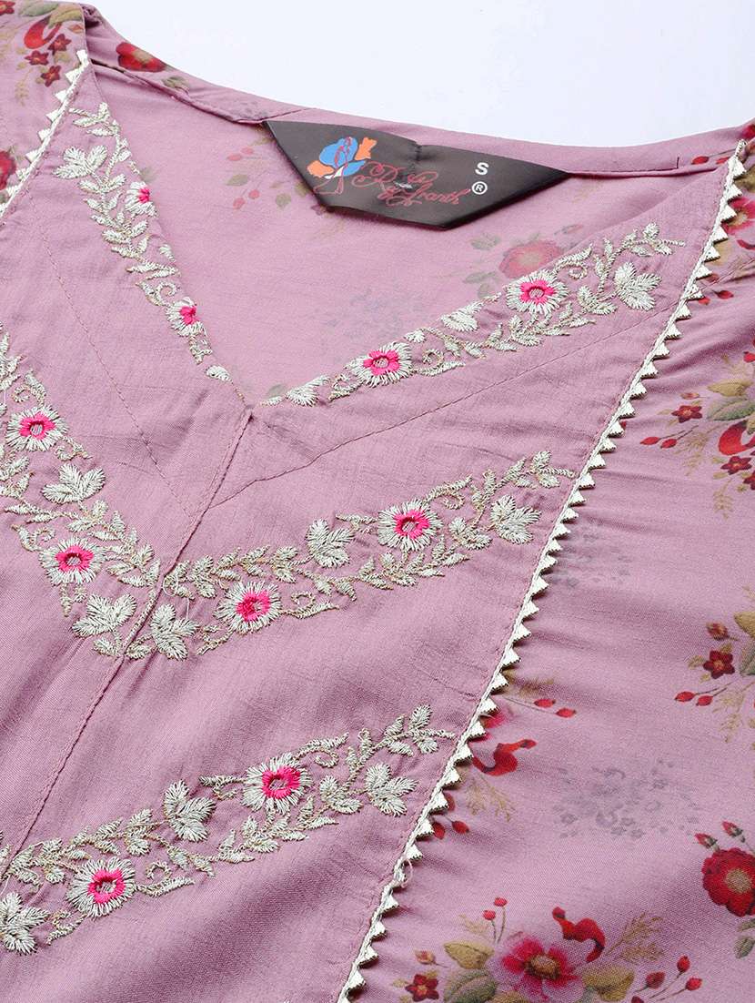 women three quarter sleeve kurta pant with dupatta set - 21976663 -  Standard Image - 4